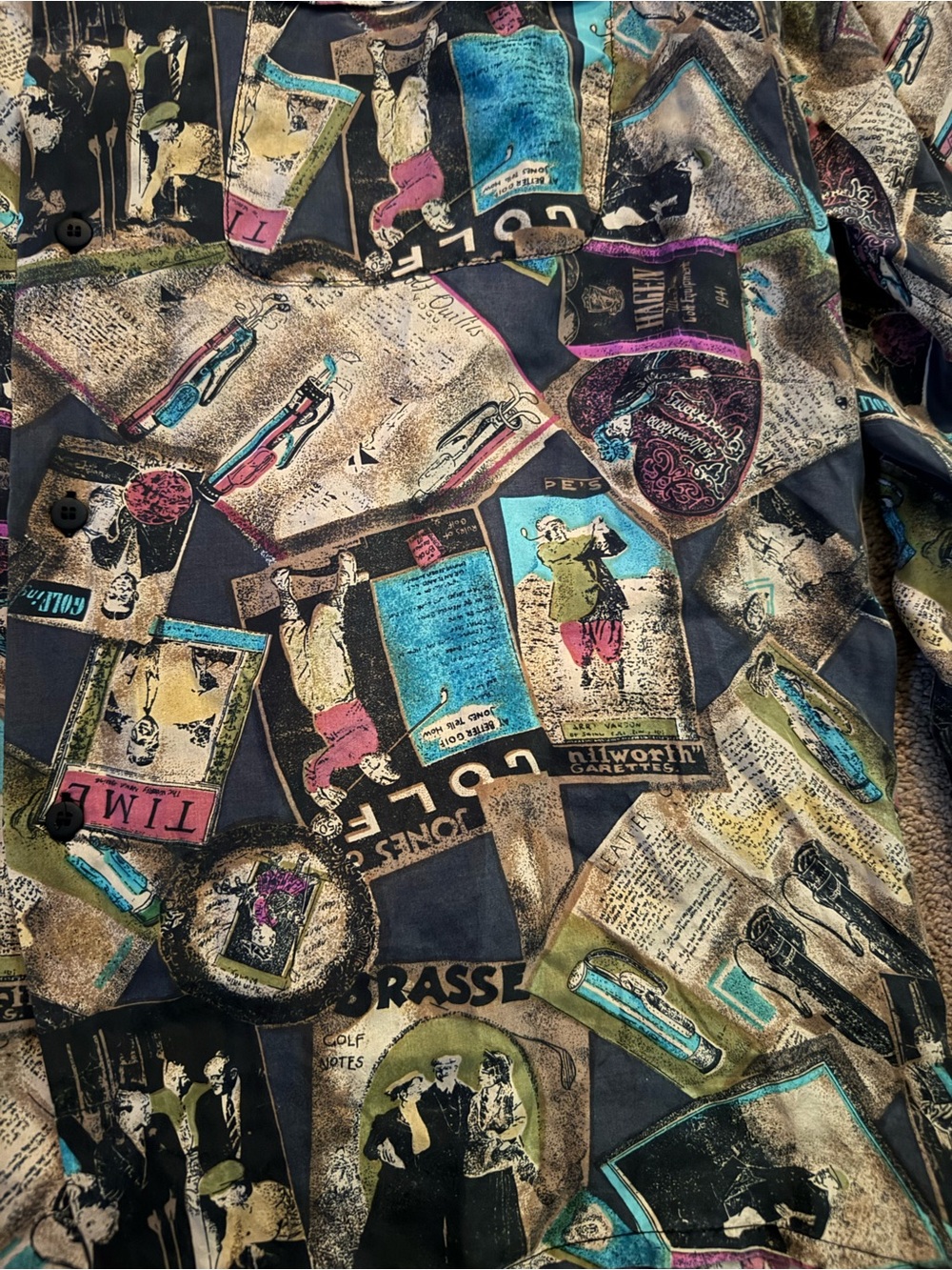 Men's Patterned Long-Sleeve Dress Shirt - Multicolor - Picture 5 of 5